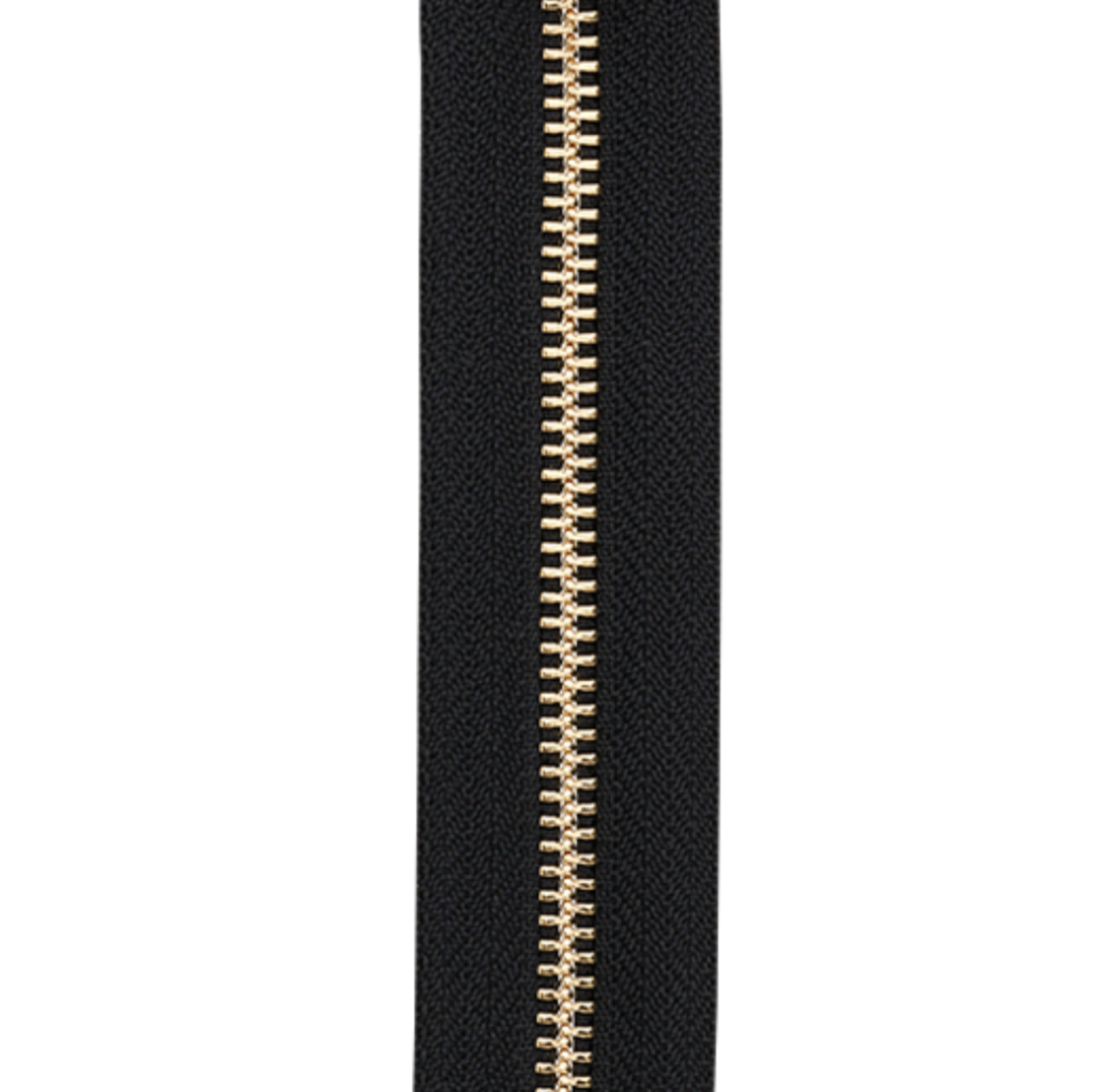Shiny Metal continuous zipper YKK
