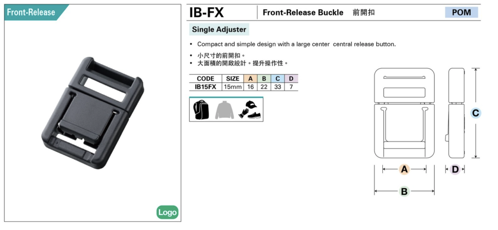 Side-release buckle YKK