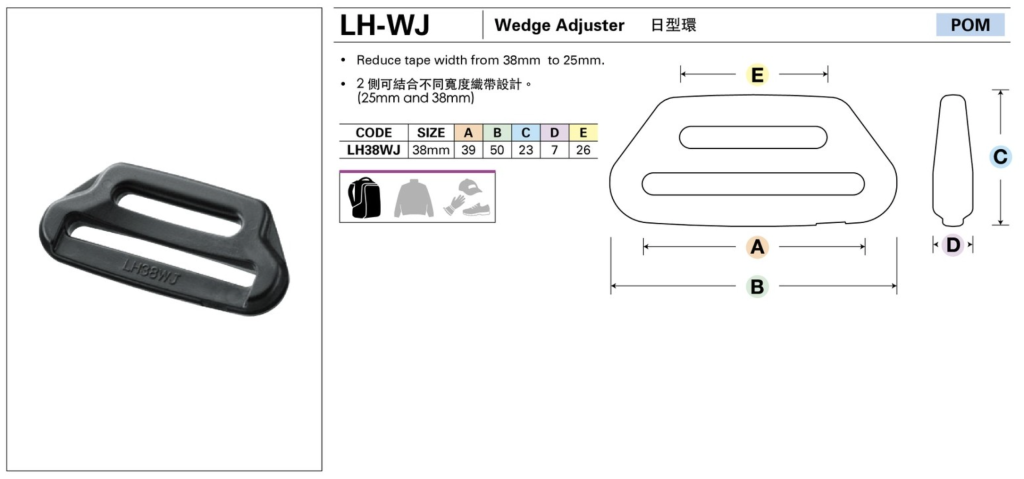 Two-hole YKK