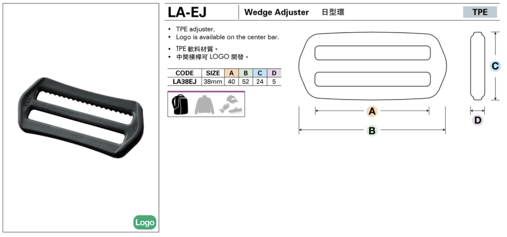 Two-hole YKK